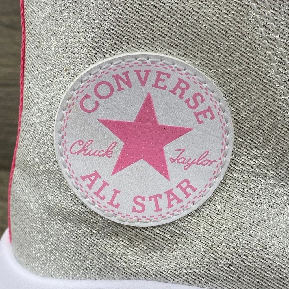 Converse Chuck Taylor All Star Move Silver Pink Platform High Top A06332C Kids 5